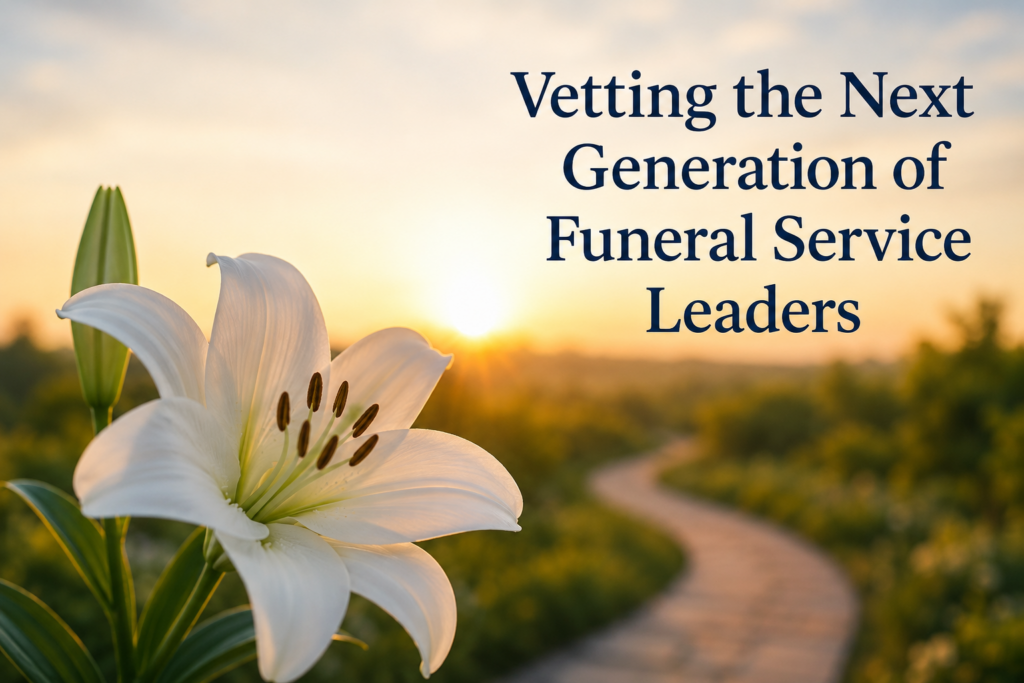 Vetting the Next Generation of Funeral Service Leaders
