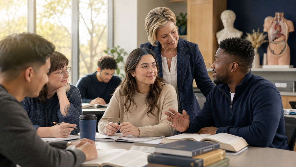 students getting the Benefits of college